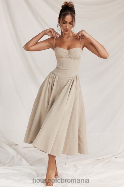 îmbrăcăminte House of CB rochie de soare corset taupe samaria X4F68217