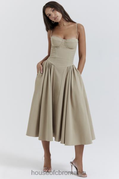îmbrăcăminte House of CB rochie de soare corset taupe samaria X4F68217