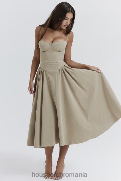 îmbrăcăminte House of CB rochie de soare corset taupe samaria X4F68217