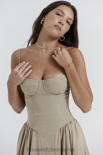 îmbrăcăminte House of CB rochie de soare corset taupe samaria X4F68217