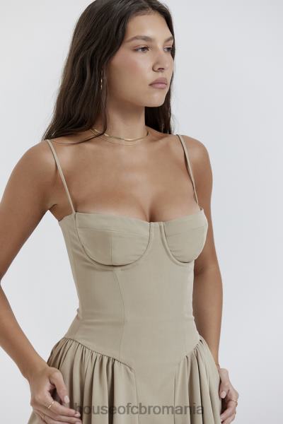îmbrăcăminte House of CB rochie de soare corset taupe samaria X4F68217