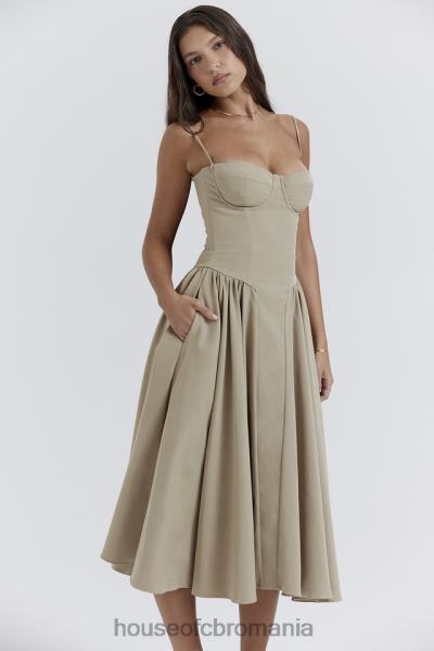 îmbrăcăminte House of CB rochie de soare corset taupe samaria X4F68217