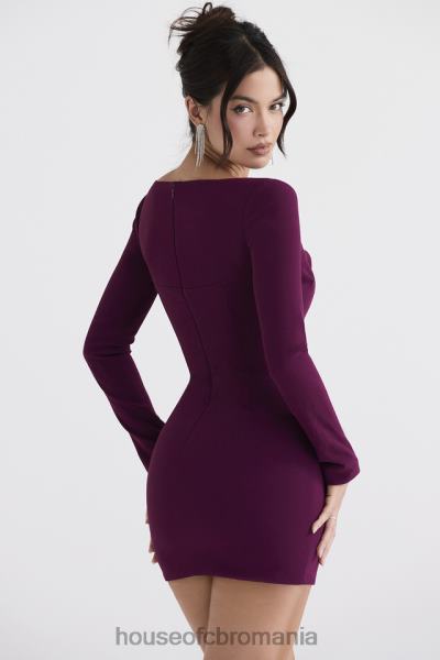 îmbrăcăminte House of CB rochie marcella merlot cu corset plonjant X4F68325