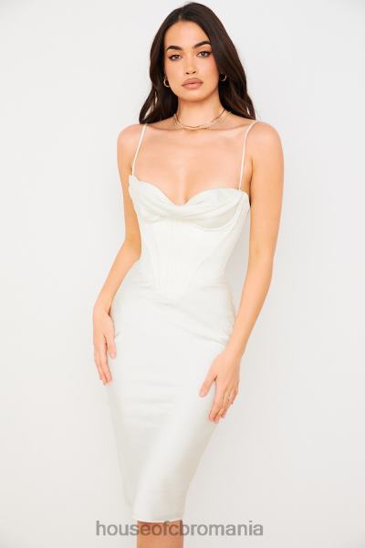 îmbrăcăminte House of CB rochie slip corset myrna ivory X4F68577
