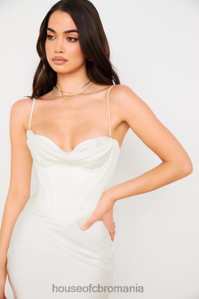 îmbrăcăminte House of CB rochie slip corset myrna ivory X4F68577