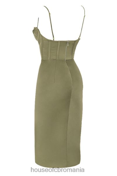 îmbrăcăminte House of CB rochie slip corset myrna olive X4F68580