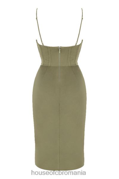 îmbrăcăminte House of CB rochie slip corset myrna olive X4F68580