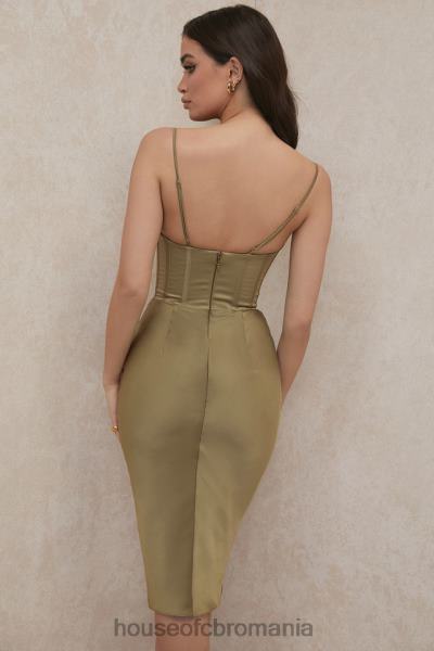 îmbrăcăminte House of CB rochie slip corset myrna olive X4F68580
