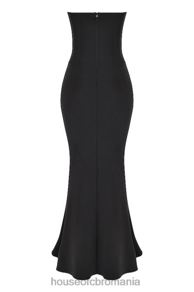 îmbrăcăminte House of CB sabine rochie corset neagra fara bretele X4F68353