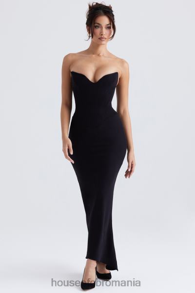 îmbrăcăminte House of CB sabine rochie corset neagra fara bretele X4F68353