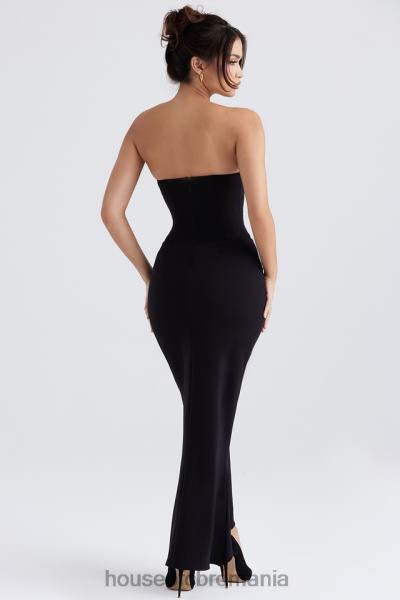 îmbrăcăminte House of CB sabine rochie corset neagra fara bretele X4F68353