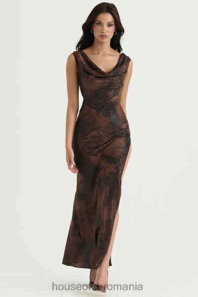 îmbrăcăminte House of CB rochie maxi alaina antique cupru bias cut X4F68373