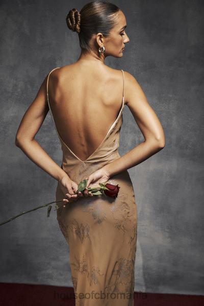 îmbrăcăminte House of CB rochie maxi cafe au lait iridescent gabrielle X4F68365