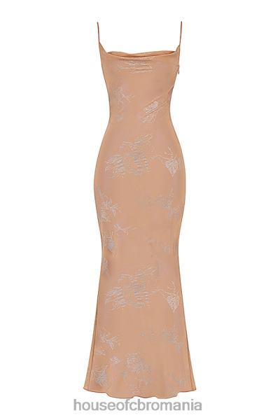 îmbrăcăminte House of CB rochie maxi cafe au lait iridescent gabrielle X4F68365