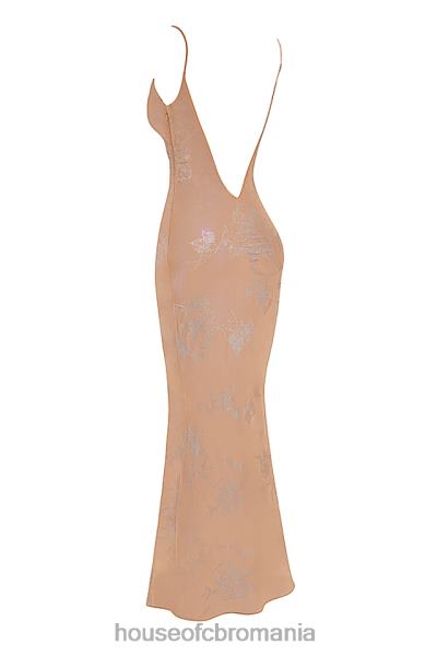 îmbrăcăminte House of CB rochie maxi cafe au lait iridescent gabrielle X4F68365