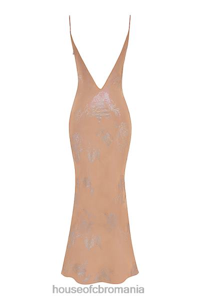 îmbrăcăminte House of CB rochie maxi cafe au lait iridescent gabrielle X4F68365