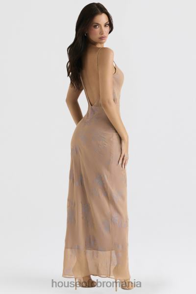 îmbrăcăminte House of CB rochie maxi cafe au lait iridescent gabrielle X4F68365