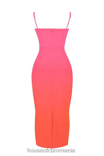 îmbrăcăminte House of CB rochie maxi calista ombre flame X4F68184