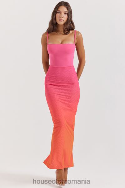 îmbrăcăminte House of CB rochie maxi calista ombre flame X4F68184