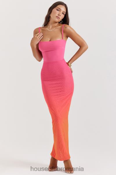 îmbrăcăminte House of CB rochie maxi calista ombre flame X4F68184