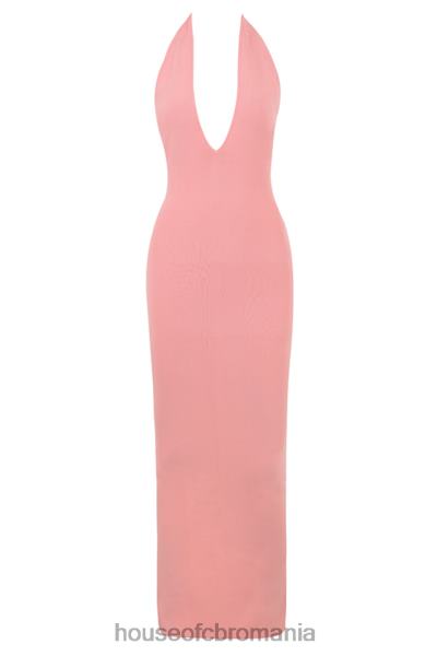 îmbrăcăminte House of CB rochie maxi camelia caise plonje X4F68227