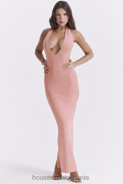 îmbrăcăminte House of CB rochie maxi camelia caise plonje X4F68227