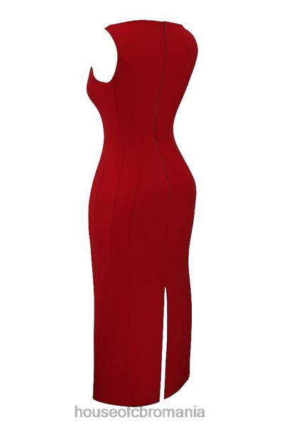 îmbrăcăminte House of CB rochie maxi cece cu trandafir rosu plonjat X4F68303