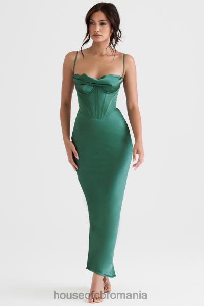 îmbrăcăminte House of CB rochie maxi corset charmaine forest X4F68394