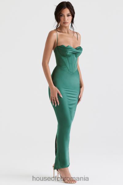 îmbrăcăminte House of CB rochie maxi corset charmaine forest X4F68394
