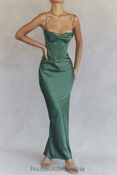 îmbrăcăminte House of CB rochie maxi corset charmaine forest X4F68394