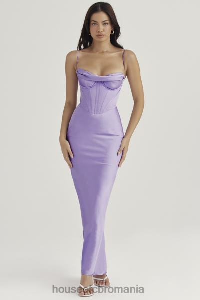 îmbrăcăminte House of CB rochie maxi corset charmaine lavanda X4F68423