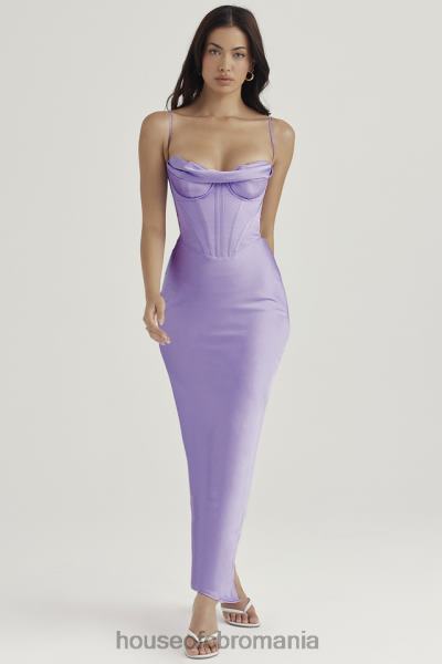 îmbrăcăminte House of CB rochie maxi corset charmaine lavanda X4F68423