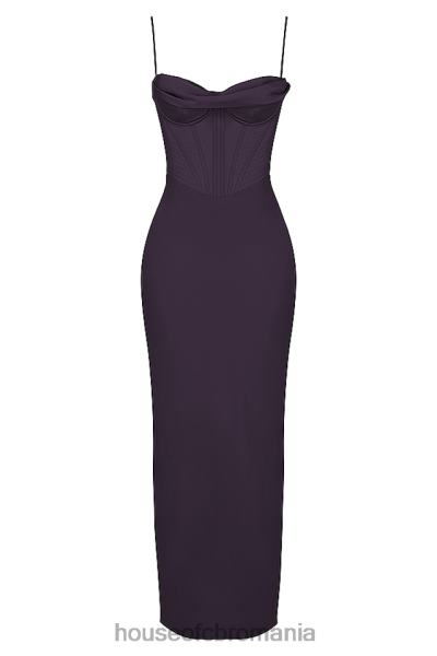 îmbrăcăminte House of CB rochie maxi corset charmaine night shade X4F68380