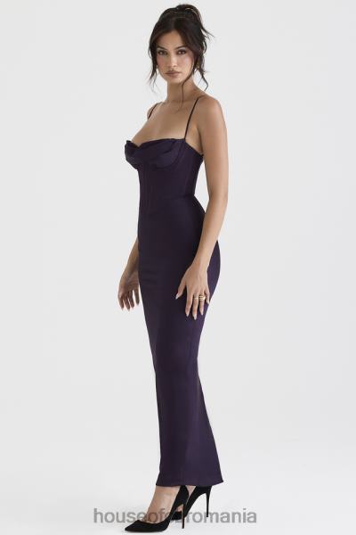 îmbrăcăminte House of CB rochie maxi corset charmaine night shade X4F68380