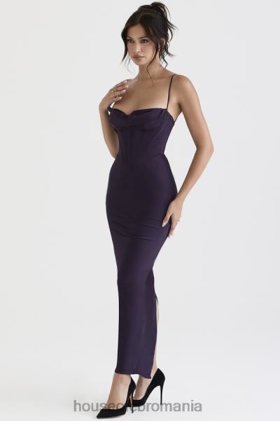 îmbrăcăminte House of CB rochie maxi corset charmaine night shade X4F68380
