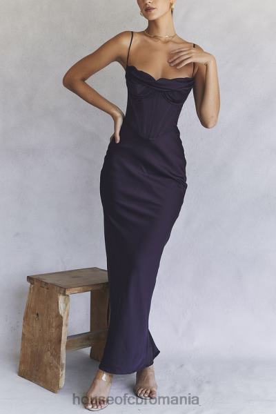 îmbrăcăminte House of CB rochie maxi corset charmaine night shade X4F68380