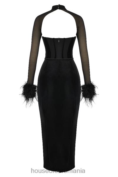 îmbrăcăminte House of CB rochie maxi corset din catifea neagra thalia X4F68355