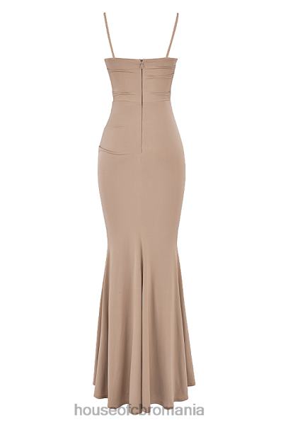 îmbrăcăminte House of CB rochie maxi corset din jersey milena migdale X4F68462