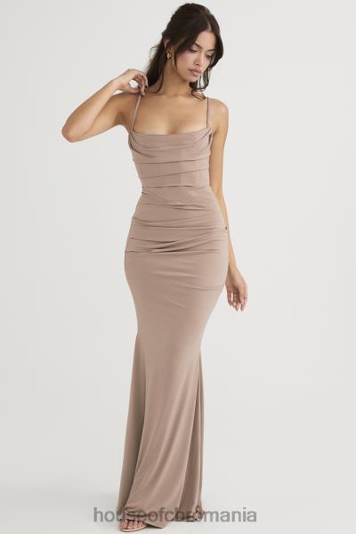 îmbrăcăminte House of CB rochie maxi corset din jersey milena migdale X4F68462