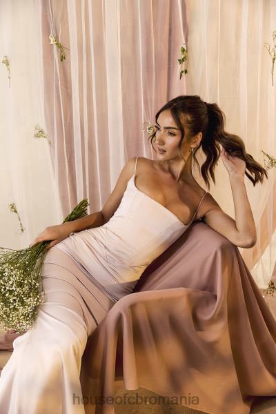 îmbrăcăminte House of CB rochie maxi corset din satin cristal olivette X4F68472