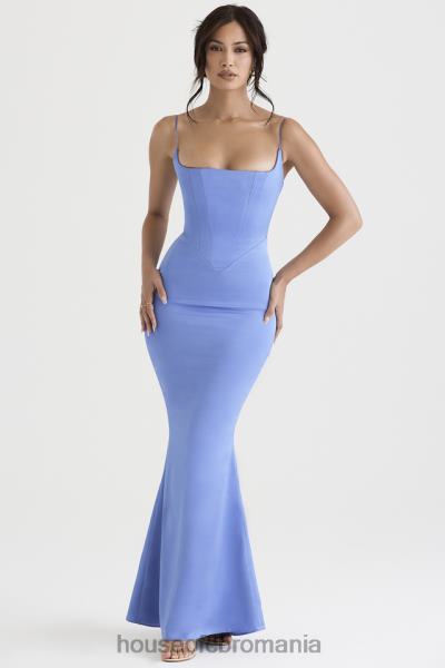 îmbrăcăminte House of CB rochie maxi corset din satin periwinkle olivette X4F68397