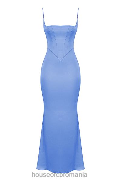 îmbrăcăminte House of CB rochie maxi corset din satin periwinkle olivette X4F68397