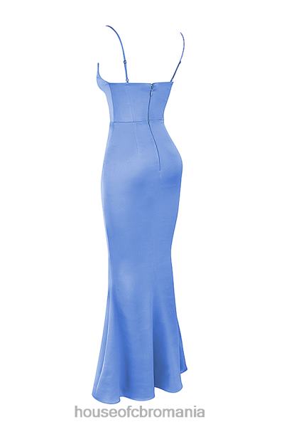 îmbrăcăminte House of CB rochie maxi corset din satin periwinkle olivette X4F68397