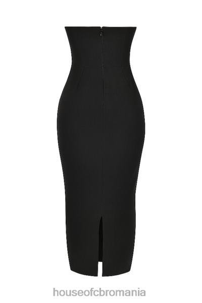 îmbrăcăminte House of CB rochie maxi corset fara bretele lucia neagra X4F68445
