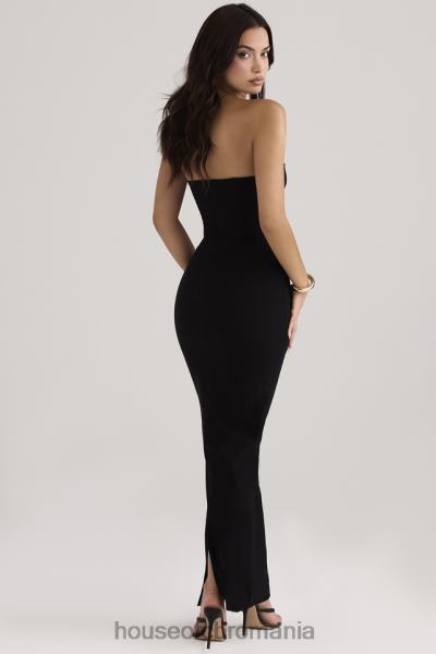 îmbrăcăminte House of CB rochie maxi corset fara bretele lucia neagra X4F68445
