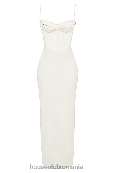 îmbrăcăminte House of CB rochie maxi corset ivory charmaine X4F68527