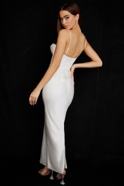 îmbrăcăminte House of CB rochie maxi corset ivory charmaine X4F68527