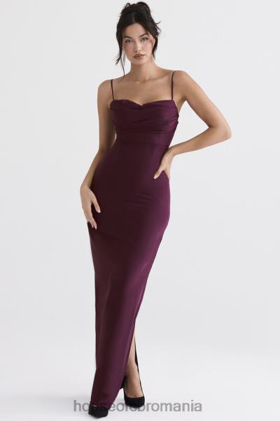 îmbrăcăminte House of CB rochie maxi corset lani merlot X4F68324