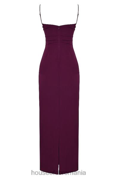 îmbrăcăminte House of CB rochie maxi corset lani merlot X4F68324