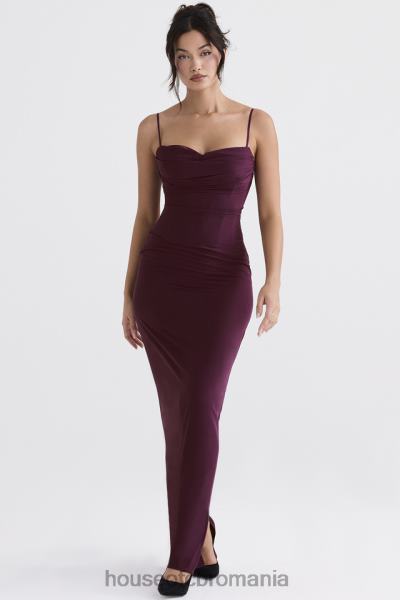 îmbrăcăminte House of CB rochie maxi corset lani merlot X4F68324